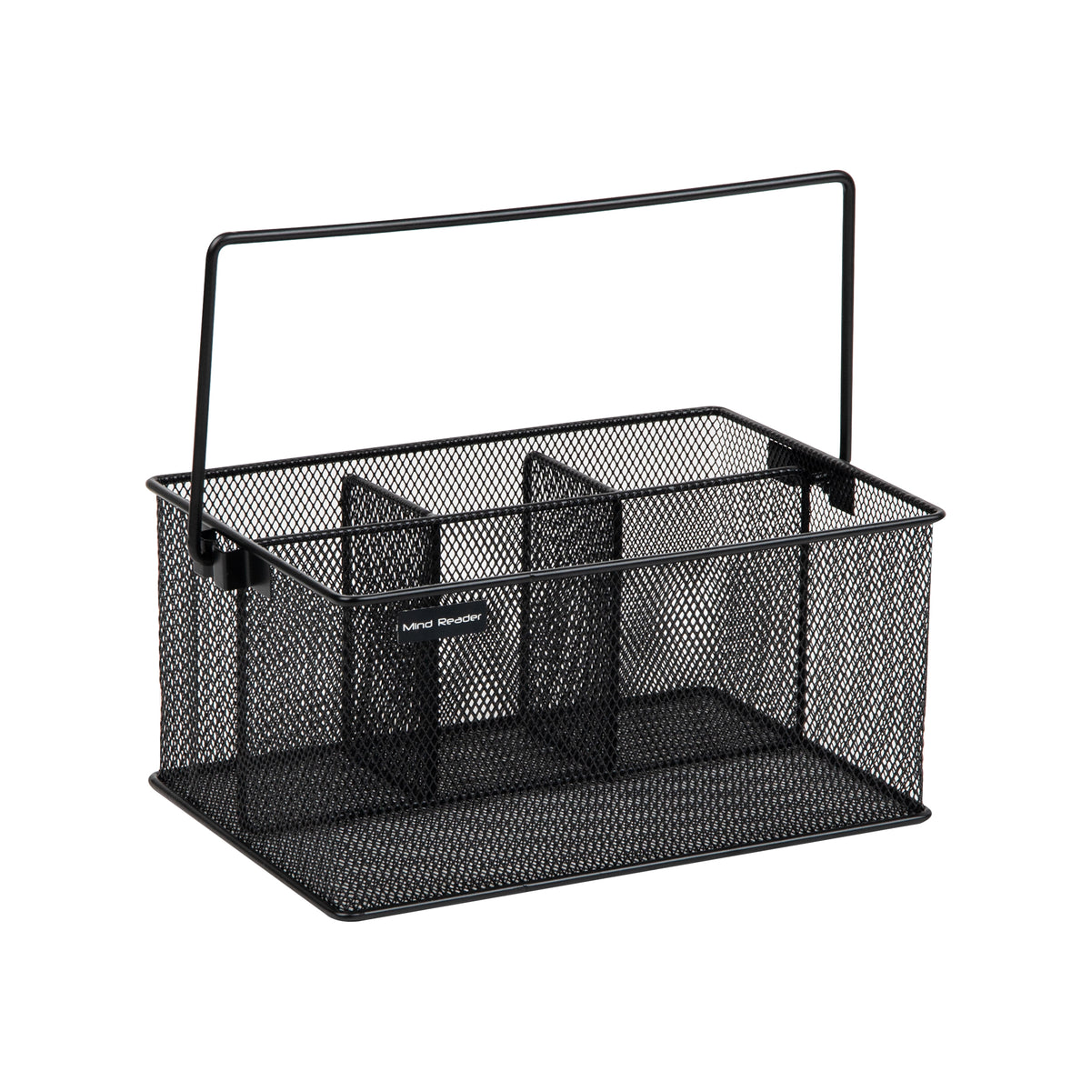 Mind Reader Multi-purpose Storage Caddy, Desktop Organizer, Cutlery Holder, Metal Mesh