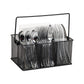 Mind Reader Multi-purpose Storage Caddy, Desktop Organizer, Cutlery Holder, Metal Mesh
