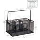 Mind Reader Multi-purpose Storage Caddy, Desktop Organizer, Cutlery Holder, Metal Mesh