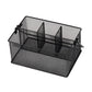 Mind Reader Multi-purpose Storage Caddy, Desktop Organizer, Cutlery Holder, Metal Mesh