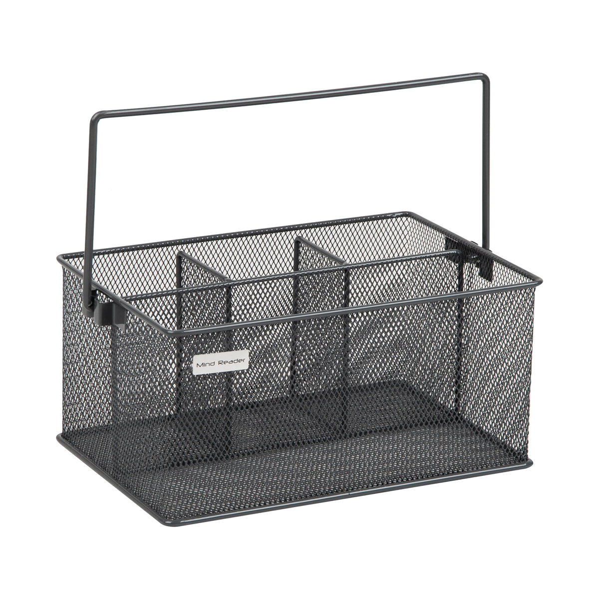 Mind Reader Multi-purpose Storage Caddy, Desktop Organizer, Cutlery Holder, Metal Mesh