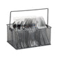 Mind Reader Multi-purpose Storage Caddy, Desktop Organizer, Cutlery Holder, Metal Mesh