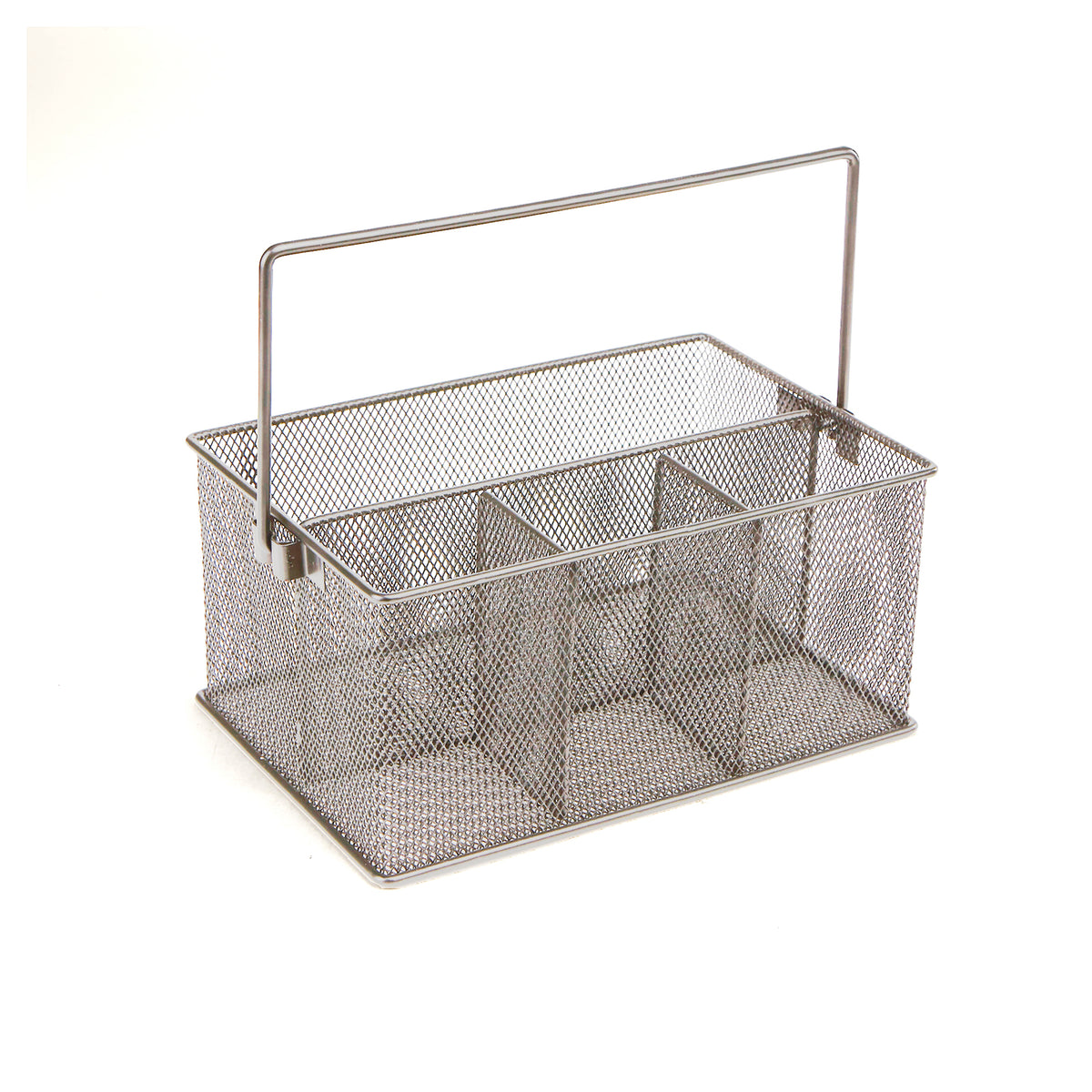 Mind Reader Multi-purpose Storage Caddy, Desktop Organizer, Cutlery Holder, Metal Mesh