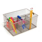 Mind Reader Multi-purpose Storage Caddy, Desktop Organizer, Cutlery Holder, Metal Mesh