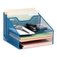 Mind Reader Desktop Organizer, Vertical File Holder, Paper Trays, Office, Metal Mesh, 12.5"L x 11.5"W x 9.5"H