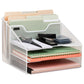 Mind Reader Desktop Organizer, Vertical File Holder, Paper Trays, Office, Metal Mesh, 12.5"L x 11.5"W x 9.5"H