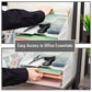 Mind Reader Desktop Organizer, Vertical File Holder, Paper Trays, Office, Metal Mesh, 12.5"L x 11.5"W x 9.5"H
