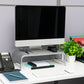 Mind Reader Monitor Stand, Ventilated Laptop Riser, Desktop Organizer, Side Storage, Metal Mesh, 20"L x 11.5"W x 5.5"H