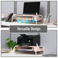 Mind Reader Monitor Stand, Ventilated Laptop Riser, Paper Tray, Storage, Office, Metal Mesh