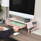 Mind Reader Monitor Stand, Ventilated Laptop Riser, Paper Tray, Storage, Office, Metal Mesh