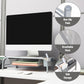 Mind Reader Monitor Stand, Ventilated Laptop Riser, Paper Tray, Storage, Office, Metal Mesh