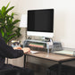 Mind Reader Monitor Stand, Ventilated Laptop Riser, Paper Tray, Storage, Office, Metal Mesh