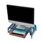 Mind Reader Monitor Stand, Ventilated Laptop Riser, Paper Tray, Storage, Office, Metal Mesh