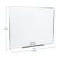 Mind Reader Dry Erase Magnetic White Board, Wall Mount, Eraser Marker Shelf, Planner, Office, 47.75"L x 36"W x .5"D, White