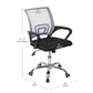 Mind Reader Swivel Office Chair with Wheels, Height Adjustable, Desk Chair, Computer Chair, 22.5"L x 22.5"W x 33-37"H, Black