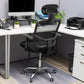 Mind Reader Swivel Office Chair with Headrest, Height Adjustable, Desk Chair, Office, 24"L x 24"W x 42.5-47"H, Black