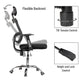 Mind Reader Swivel Office Chair with Headrest, Height Adjustable, Desk Chair, Office, 24"L x 24"W x 42.5-47"H, Black