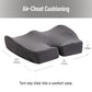 Mind Reader Memory Foam Seat Cushion, Ergonomic Pressure Relief for Office, Car, and More, Relieves Hip, Tailbone, Coccyx & Sciatica Pain, 18"L x 16.75"W x 4"H