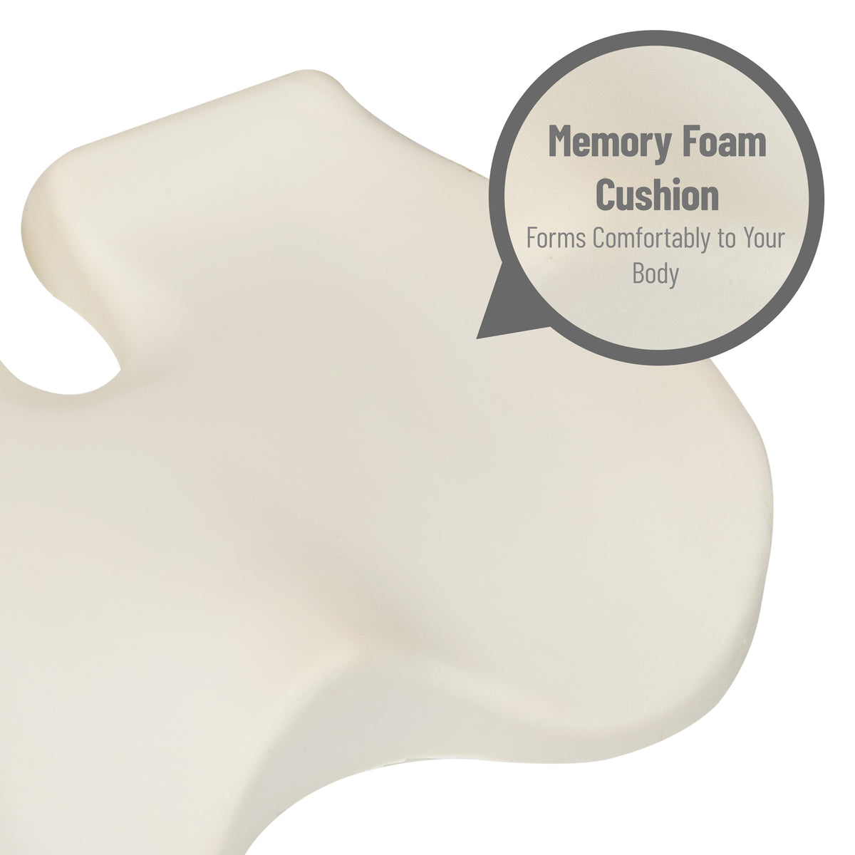 Mind Reader Memory Foam Seat Cushion, Ergonomic Pressure Relief for Office, Car, and More, Relieves Hip, Tailbone, Coccyx & Sciatica Pain, 18"L x 16.75"W x 4"H
