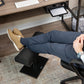 Mind Reader Foot Rest,  Under Desk at Work, Ergonomic, Height Adjustable, Office, Foam, 16.75"L x 7.5"W x 3.75"H, Black