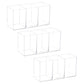 Mind Reader Pen and Accessories Holder, Desktop Organizer, Makeup Organizer, Office, Acrylic, 7"L x 2.5"W x 3.5"H, Set of 3, Clear