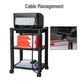 Mind Reader Rolling Printer Cart, Utility Cart, Printer Stand, Under Desk Storage, Office, 17.25"L x 13.5"W x 14.25"H, Black