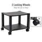 Mind Reader Rolling Printer Cart, Utility Cart, Printer Stand, Under Desk Storage, Office, 17.25"L x 13.5"W x 14.25"H, Black