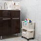 Mind Reader Plastic Storage Cart, Kitchen Storage, Rolling, Toy Storage, Laundry, Kitchen, 14.75"L x 11"W x 28.25"H, Ivory