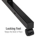 Mind Reader Standing Desk, Adjustable Height Laptop Workstation, Portable Rolling Desk on Wheels, Two-Tier Metal Frame