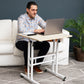Mind Reader Standing Desk, Adjustable Height Laptop Workstation, Portable Rolling Desk on Wheels, Two-Tier Metal Frame