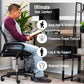 Mind Reader Memory Foam Seat Cushion with Air-Cloud Technology, Ergonomic Pressure Relief for Office Chair, Car, or Wheelchair, Sciatica, Coccyx, Tailbone & Hip Pain Support, Office, Memory Foam, 18"L x 13.5"W x 2.75"H