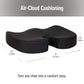 Mind Reader Memory Foam Seat Cushion with Air-Cloud Technology, Ergonomic Pressure Relief for Office Chair, Car, or Wheelchair, Sciatica, Coccyx, Tailbone & Hip Pain Support, Office, Memory Foam, 18"L x 13.5"W x 2.75"H