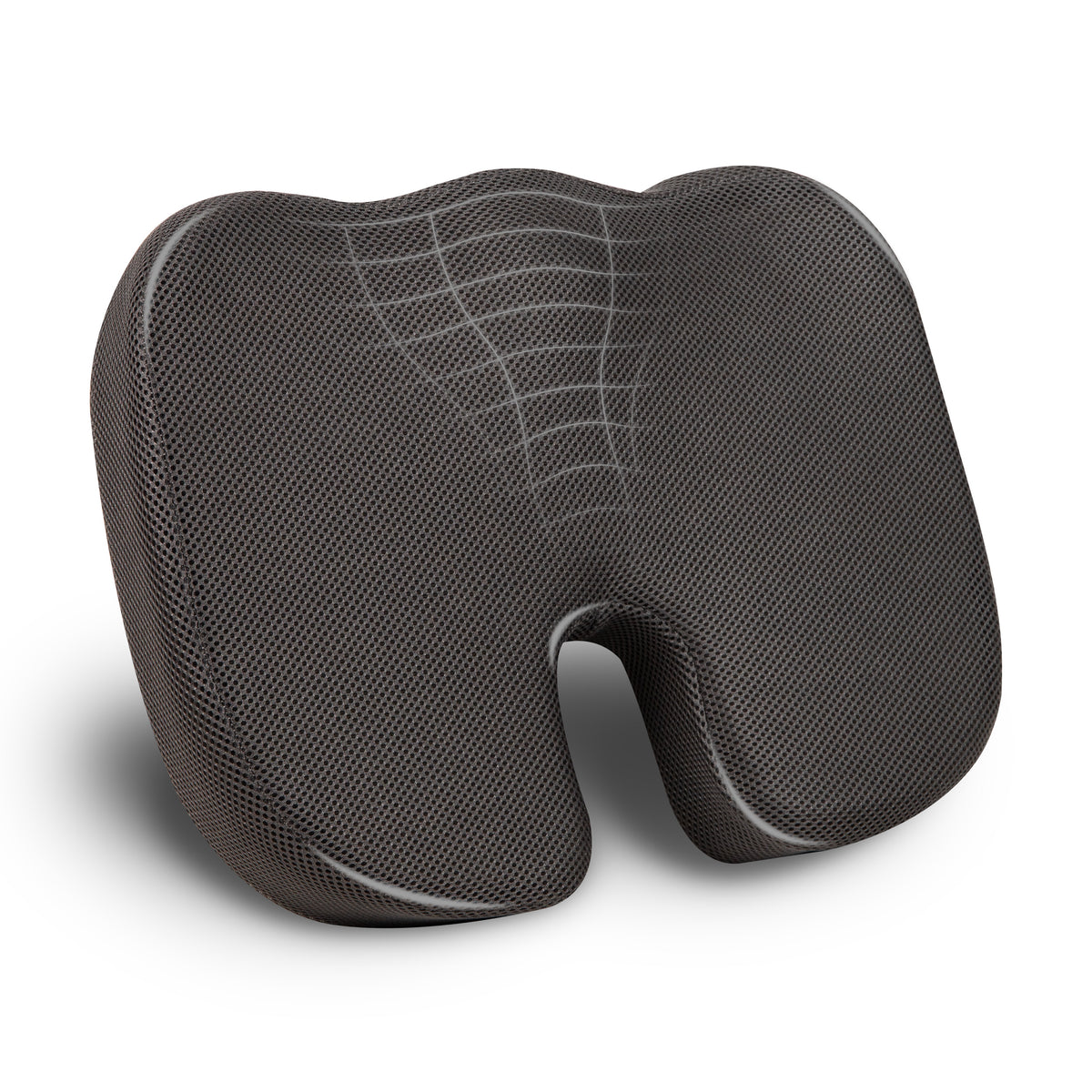 Mind Reader Memory Foam Seat Cushion with Air-Cloud Technology, Ergonomic Pressure Relief for Office Chair, Car, or Wheelchair, Sciatica, Coccyx, Tailbone & Hip Pain Support, Office, Memory Foam, 18"L x 13.5"W x 2.75"H