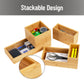 Mind Reader 7-Piece Bamboo Drawer Organizer Set, Storage Trays for Kitchen, Bathroom, Office, Makeup, Jewelry & More, Junk Drawer Tray, Utensil Holder, Rayon from Bamboo, Brown