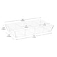 Mind Reader Snack Tray, Countertop Organizer, Snack Tray, Condiment , Breakroom, Kitchen, 19.25"L x 11.3"W x 3.3"H, Clear