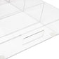 Mind Reader Snack Tray, Countertop Organizer, Snack Tray, Condiment , Breakroom, Kitchen, 19.25"L x 11.3"W x 3.3"H, Clear