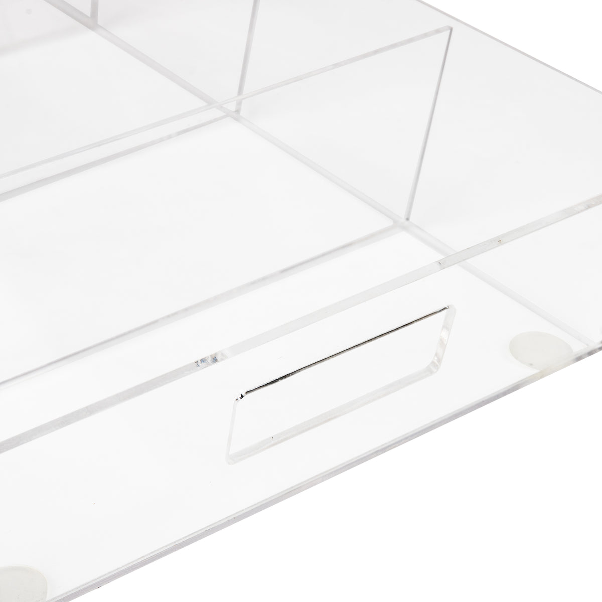 Mind Reader Snack Tray, Countertop Organizer, Snack Tray, Condiment , Breakroom, Kitchen, 19.25"L x 11.3"W x 3.3"H, Clear