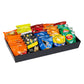 Mind Reader Snack Tray, Countertop Organizer, Snack Tray, Condiment Holder, Breakroom, Kitchen, 24"L x 12"W x 3.25"H, Black