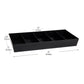Mind Reader Snack Tray, Countertop Organizer, Snack Tray, Condiment Holder, Breakroom, Kitchen, 24"L x 12"W x 3.25"H, Black