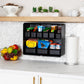 Mind Reader Snack Organizer, Countertop Organizer, Snacks, Drinks, Pantry, Breakroom, Kitchen, 18"L x 7.25"W x 14.5"H, Black