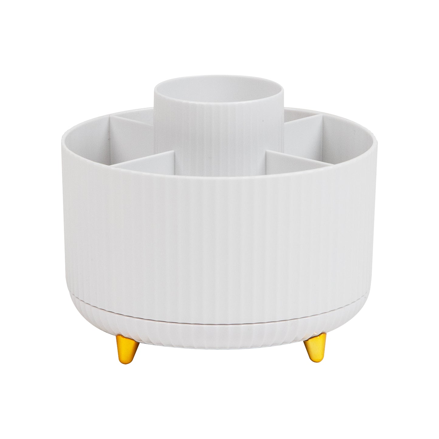 Mind Reader Rotating Pen Cup, Accessory Holder, Desktop Organization, Office, Plastic, 5.75"L x 5.75"W x 4.75"H