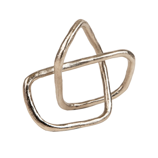 Mind Reader Metal Geometric Infinity Sculpture, Modern Home and Office Decor, Accent for Desks, Coffee Tables, and Shelves, Metal, Silver