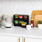Mind Reader Tea Bag Organizer, Tea Station Organizer, Countertop Storage, Kitchen, Plastic, 10.25"L x 3.25"W x 7.75"H, Black