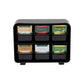 Mind Reader Tea Bag Organizer, Tea Station Organizer, Countertop Storage, Kitchen, Plastic, 10.25"L x 3.25"W x 7.75"H, Black