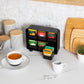 Mind Reader Tea Bag Organizer, Tea Station Organizer, Countertop Storage, Kitchen, Plastic, 10.25"L x 3.25"W x 7.75"H, Black