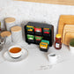 Mind Reader Tea Bag Organizer, Tea Station Organizer, Countertop Storage, Kitchen, Plastic, 10.25"L x 3.25"W x 7.75"H, Black