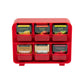 Mind Reader Tea Bag Organizer, Tea Station Organizer, Countertop Storage, Kitchen, Plastic, 10.25"L x 3.25"W x 7.75"H, Black
