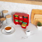 Mind Reader Tea Bag Organizer, Tea Station Organizer, Countertop Storage, Kitchen, Plastic, 10.25"L x 3.25"W x 7.75"H, Black