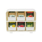 Mind Reader Tea Bag Organizer, Tea Station Organizer, Countertop Storage, Kitchen, Plastic, 10.25"L x 3.25"W x 7.75"H, Black