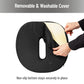 Mind Reader Donut Pillow with Air-Cloud Technology, Ergonomic Memory Foam Seat Cushion for Tailbone, Hemorrhoid, Pregnancy & Lower Back Pain Relief, Washable Cover, Black